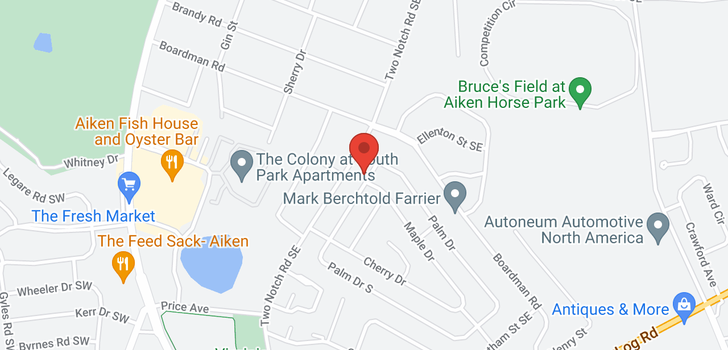 map of 405 Palm Drive, Aiken, SC 29803